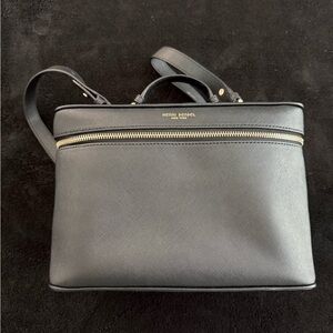Henri Bendel Black Leather Train Case